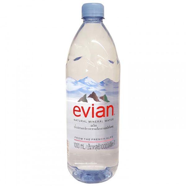  Nước khoáng thiên nhiên Evian chai 1 lít 