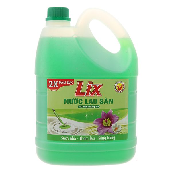  Nước lau nhà Lix 2X đậm đặc hương nắng mai can 4kg 
