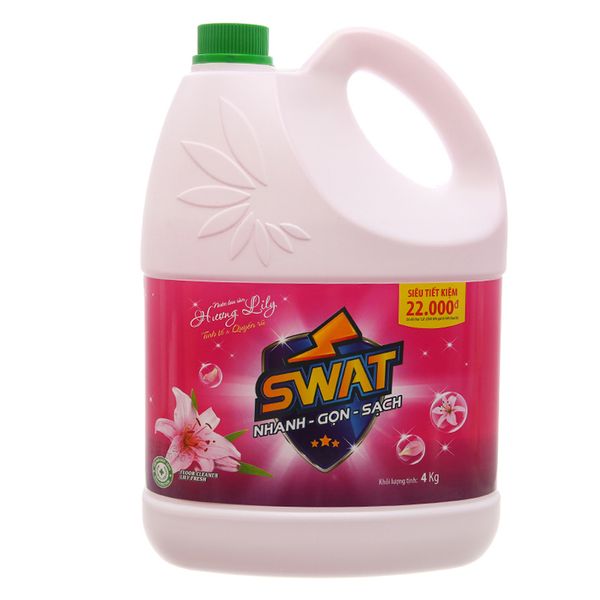  Nước lau nhà Swat hương lily chai 4 lít 