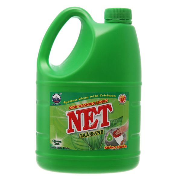  Nước rửa chén NET Kháng khuẩn hương trà xanh 1.5kg 