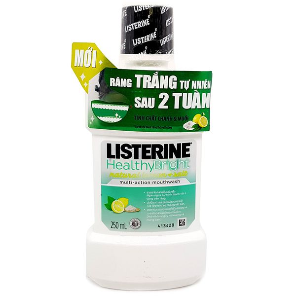  Nước súc miệng Listerine Bright chai 250ml 