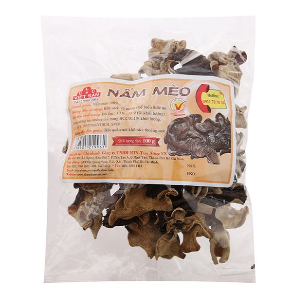  Nấm mèo đen Việt San gói 100g 