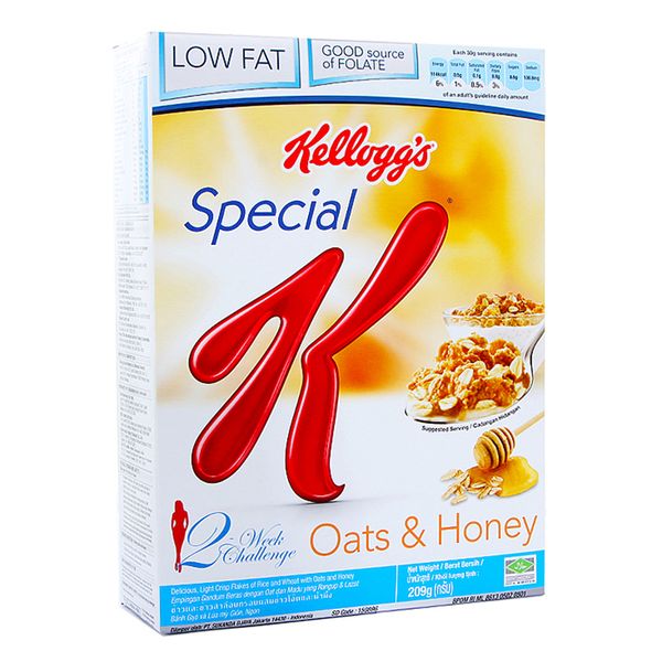  Ngũ cốc Kellogg's Special K yến mạch và mật ong hộp 209g 