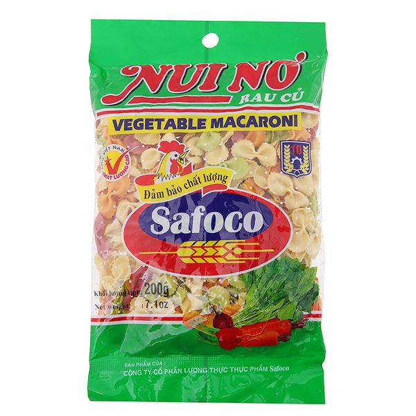  Nui rau củ nơ tròn nhỏ Safoco gói 200g 