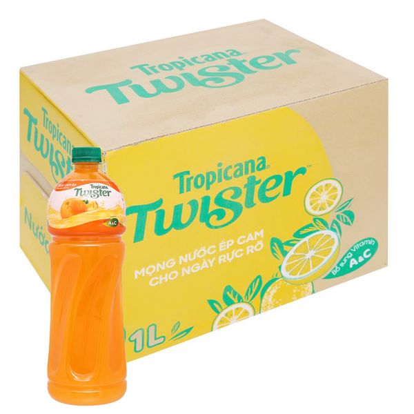  Nước cam ép Twister thùng 12 chai x 1 lít 