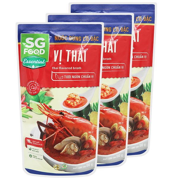 Nước dùng cô đặc vị lẩu Thái SG Food bộ 3 gói x 180g 