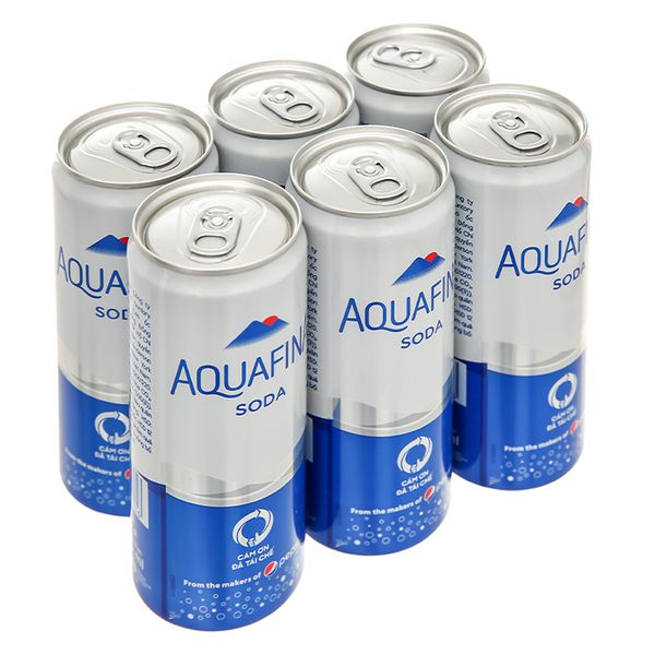  Nước giải khát có ga Aquafina Soda lốc 6 lon x 320ml 