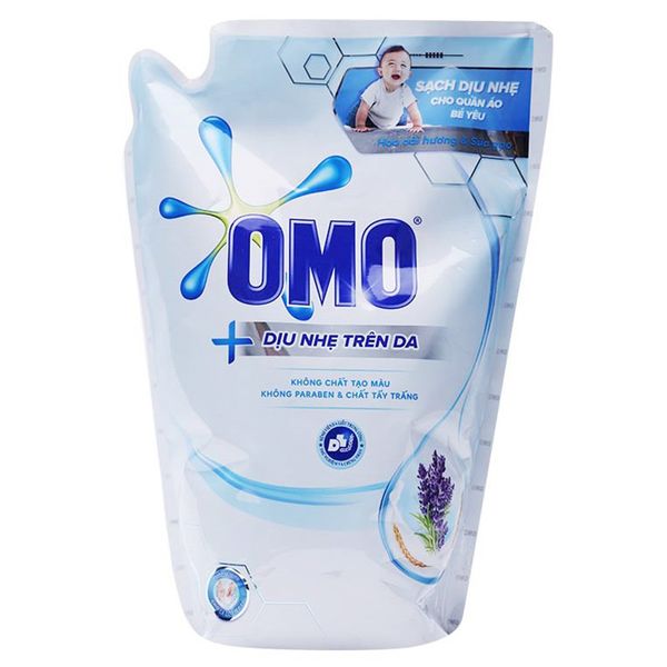  Nước giặt Omo Matic cửa trên dịu nhẹ trên da gói 2kg 