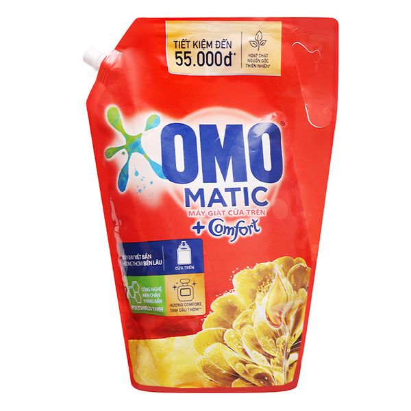  Nước giặt Omo Matic cửa trên hương Comfort tinh dầu thơm túi 2,9 kg 