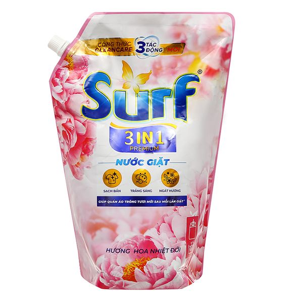  Nước giặt Surf 3 IN 1 hương hoa nhiệt đới túi 2,1 lít 