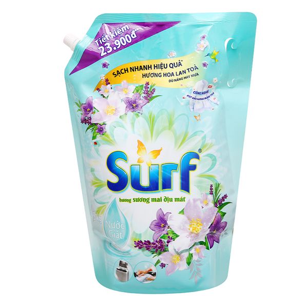  Nước giặt Surf hương sương mai dịu mát túi 3,3 lít 