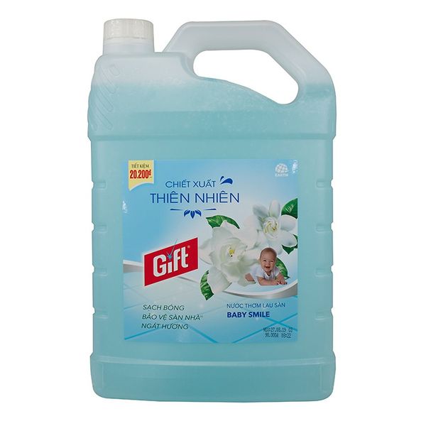  Nước lau sàn nhà Gift Baby Smile hương hoa thiên nhiên can 3,8 Kg 