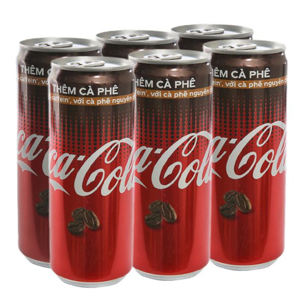  Nước ngọt Coca Cola cà phê lốc 6 lon x 330ml 