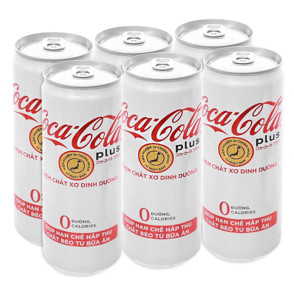  Nước ngọt Coca Cola Plus lốc 6 lon x 330ml 