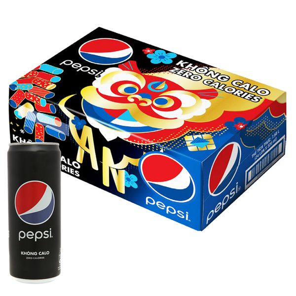  Nước ngọt Pepsi không calo thùng 24 lon x 320ml 