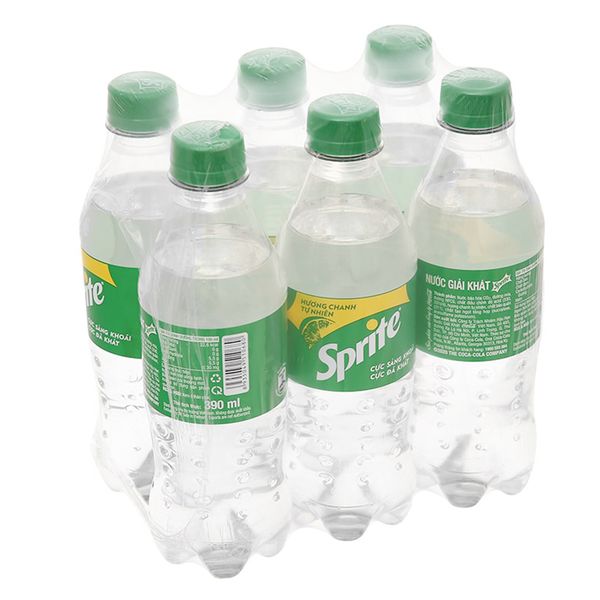  Nước ngọt Sprite hương chanh lốc 6 chai x 390ml 