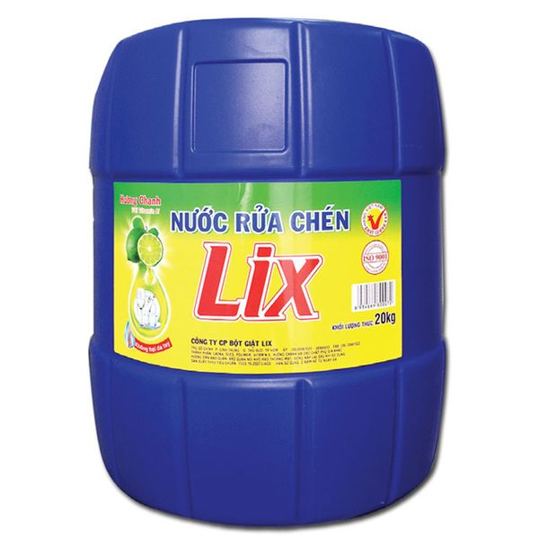  Nước rửa chén Lix siêu sạch hương chanh can 20 kg 