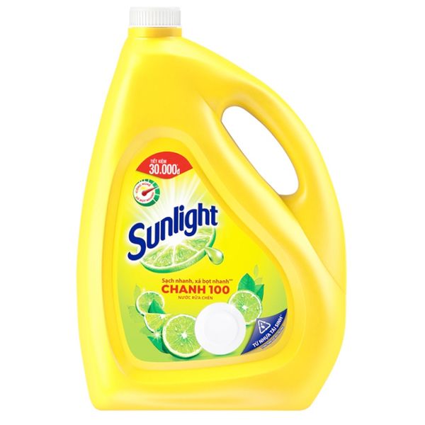  Nước rửa chén Sunlight chanh 100 can 3,6 kg 