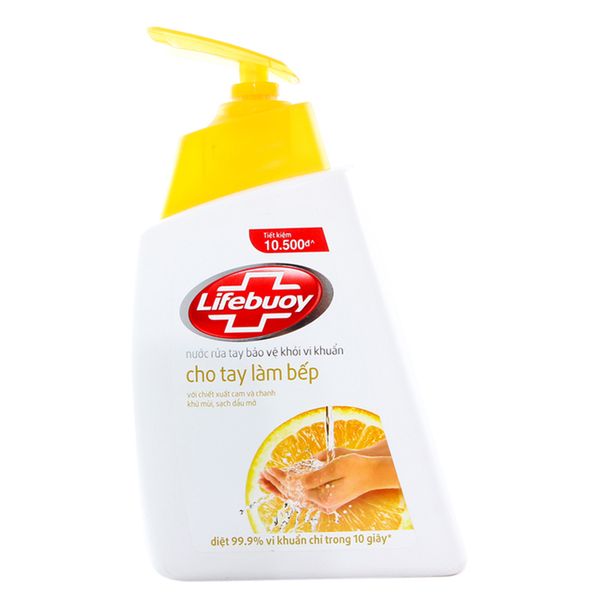  Nước rửa tay Lifebuoy chiết xuất cam chanh chai 500 g 