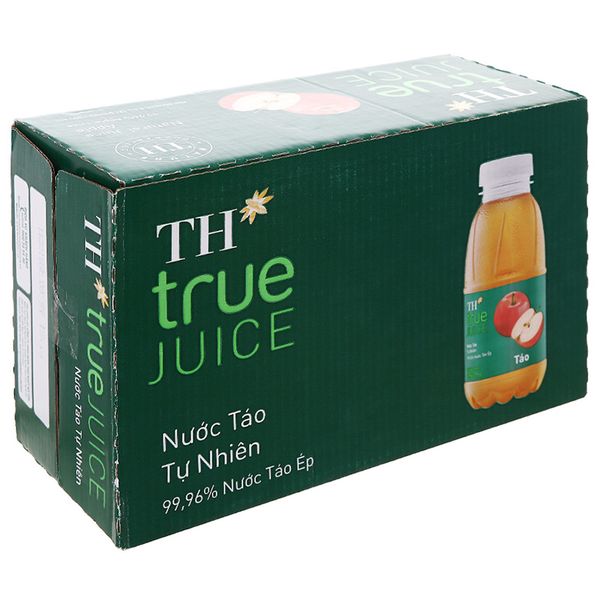  Nước táo ép tự nhiên 99,96% TH True Juice thùng 24 chai x 350 Ml 