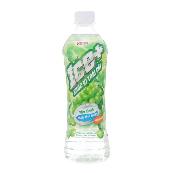  Nước trái cây Ice+ vị nho xanh chai 490ml 