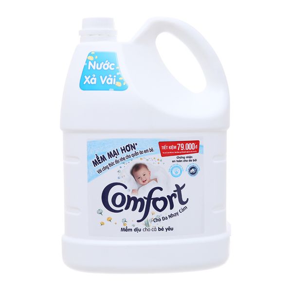  Nước xả vải Comfort cho bé da nhạy cảm hương phấn can 3,8 lít 