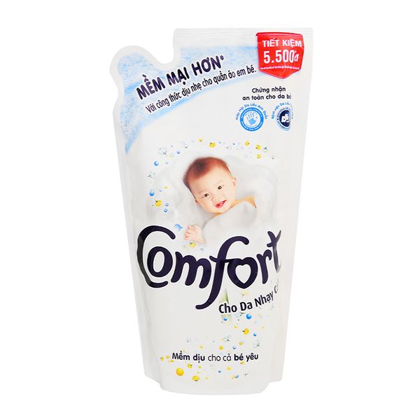  Nước xả vải Comfort cho bé da nhạy cảm hương phấn túi 800ml 