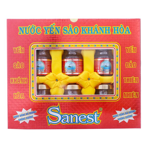  Nước yến sào  Khánh Hoà Sanest không đường lốc 6 hũ x 70ml 