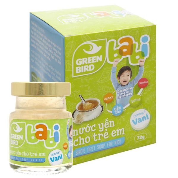  Nước yến trẻ em Green Bird Babi 15% yến hũ 72g - Giá đại lý 