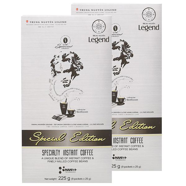  Cà phê hòa tan Trung Nguyên Legend Special Edition 9 gói x 25g bộ 2 hộp x 225g 