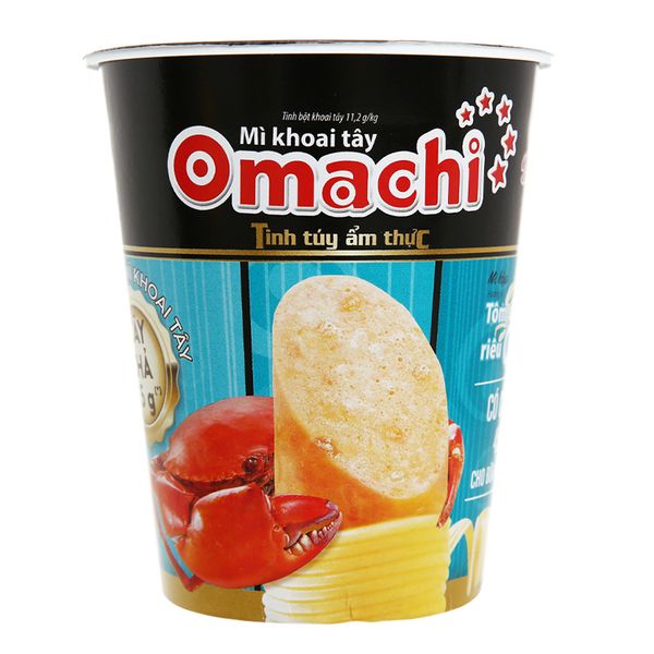  Mì khoai tây Omachi vị tôm càng riêu cua ly 117g 