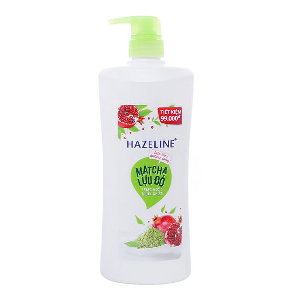  Sữa tắm dưỡng sáng Hazeline matcha lựu đỏ 896ml 