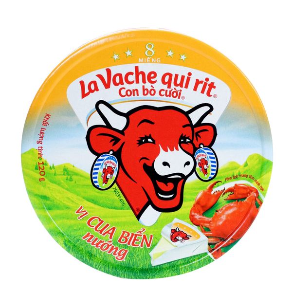  Phô Mai Con Bò Cười La Vache qui rit vị cua biển nướng hộp 120g 