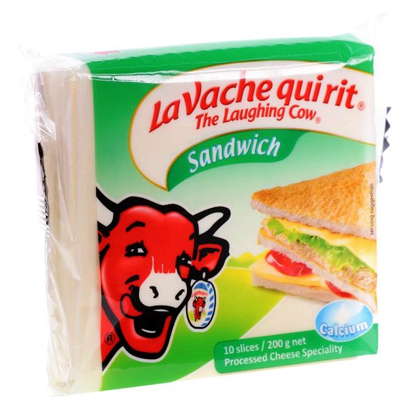  Phô mai lát Con Bò Cười La Vache Qui Rit Sandwich gói 200g 