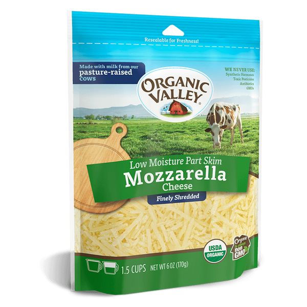 Pho mát hữu cơ Organic Valley Mozzarella dạng sợi gói 170g 