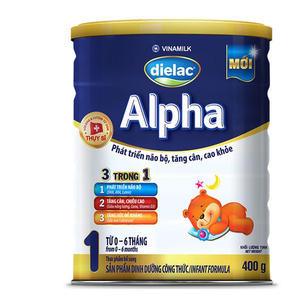  Sữa bột Dielac Alpha 1 cho trẻ dưới 6 tháng lon 400g 