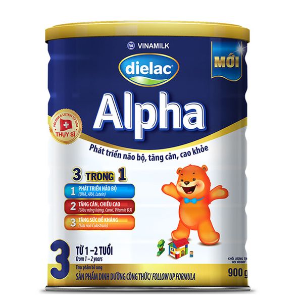  Sữa bột Dielac Alpha 3 cho trẻ từ 1 đến 2 tuổi lon 900g 