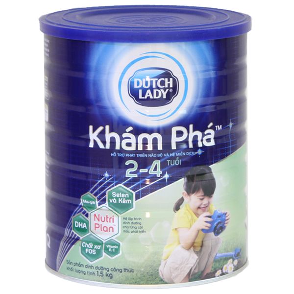  Sữa bột Dutch Lady khám phá cho trẻ từ 2 đến 4 tuổi lon  1,5 kg 