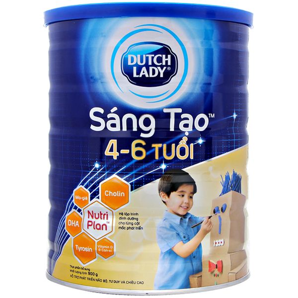  Sữa bột Dutch Lady sáng tạo cho trẻ từ 4 đến 6 tuổi lon 900 g 