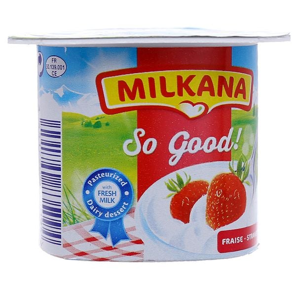  Sữa chua Milkana vị dâu hộp 100g 