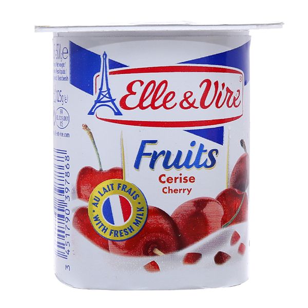  Sữa chua trái cây Elle & Vire vị Cherry hộp 125g 