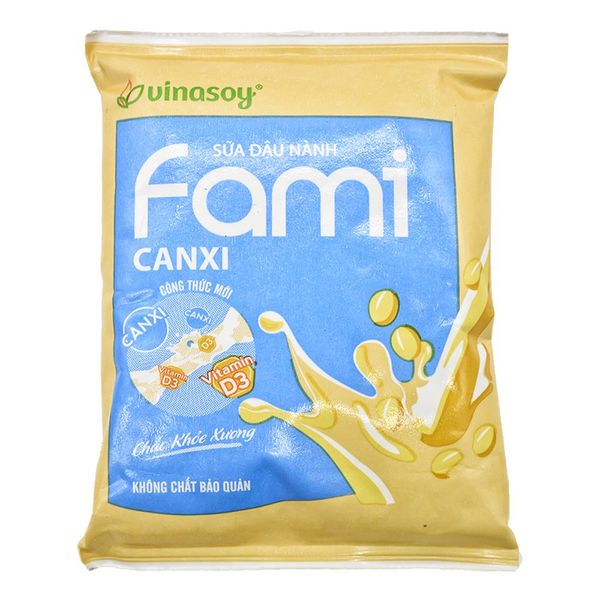  Sữa đậu nành Fami canxi Vinasoy gói 200ml 