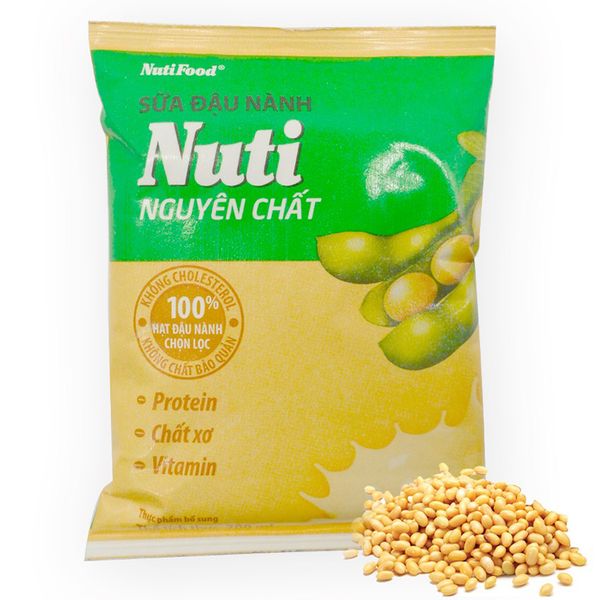  Sữa đậu nành Nuti nguyên chất bịch 200ml 