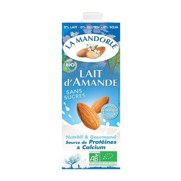  Sữa hạnh nhân hữu cơ La Mandorle hộp 1 lít 