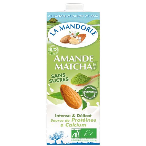  Sữa hạnh nhân Matcha hữu cơ La Mandorle 1 lít 