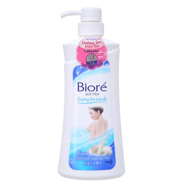  Sữa tắm Biore dưỡng ẩm mịn da hương sữa tinh khiết chai 530g 