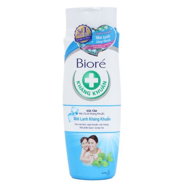  Sữa tắm Biore mát lạnh kháng khuẩn chai 220g 