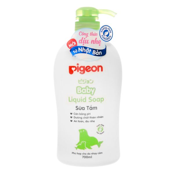  Sữa tắm cho bé Pigeon cho da nhạy cảm dịu nhẹ chai 700ml 