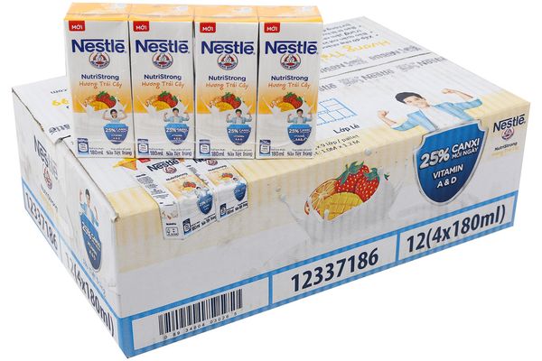  Sữa tiệt trùng Nestle hương trái cây thùng 48 hộp x 180ml 