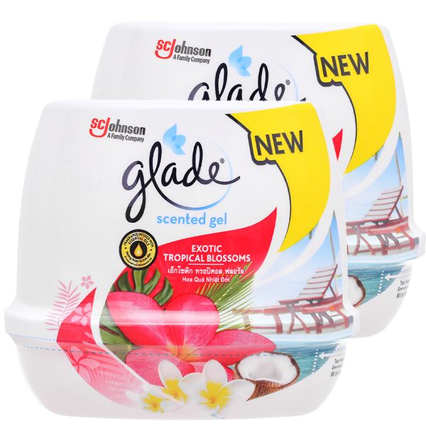  Sáp thơm Glade hương hoa quả nhiệt đới bộ 2 hộp x 180g 